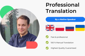 manually translate between english, polish, ukrainian, and russian