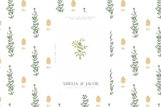 design textile pattern for invitation, label, product packaging