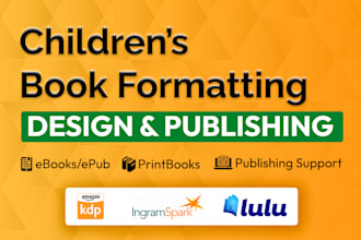 do childrens book formatting and ebook layout design for publishing