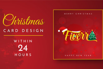 do greeting card, invitation card, christmas card in 24hours