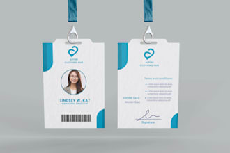 do professional id card design