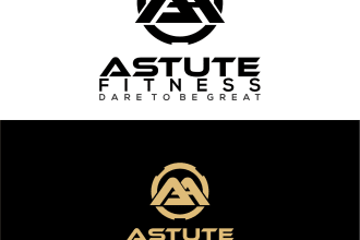 design luxury modern, fitness and gym logo