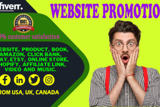 do professionally promote your website,books,apps,product web any link