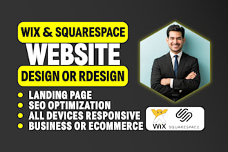 design or redesign professional wix and squarespace website