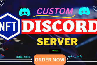 setup a custom discord server, nft discord server within 48 hours