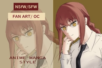 draw fan art nsfw, sfw, original character in my anime style