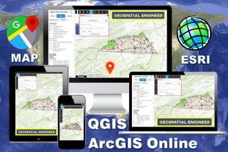 develop expert webgis mapping app and online web gis maps in arcgis or qgis