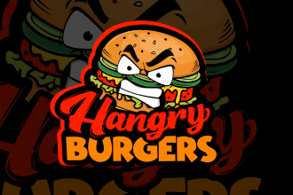 design bakery pizza bbq coffee food truck logo design