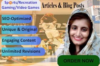 be your sports writer for sports blog