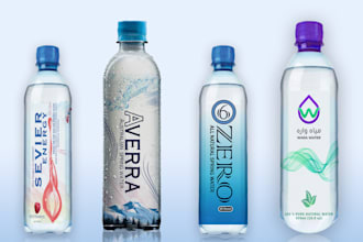 design premium water bottle label