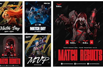 create eye catching esports posters or tournament graphics for your event