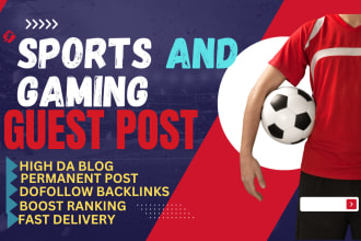 do sports guest post backlinks on pure sport blog, gaming guest post
