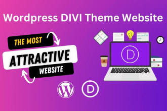 design wordpress website using divi theme or divi builder