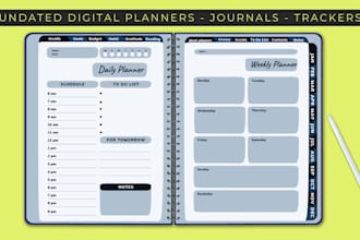 create custom planner, journal, agenda, organizer