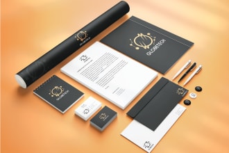 design corporate visual identity with complete branding package