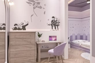 design children bedroom and photorealistic render