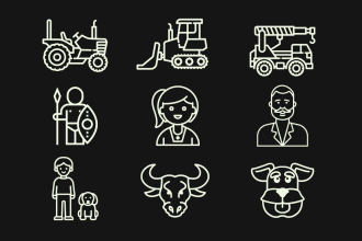 design custom icon set for website and app