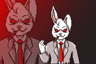 create a pixel art character