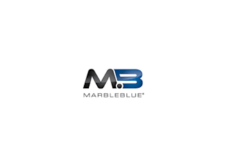 design beauty initials romantic marble blue logo within 24 hours