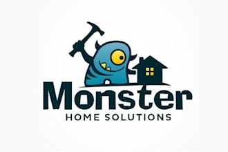 design attractive corporate new monster home logo design service