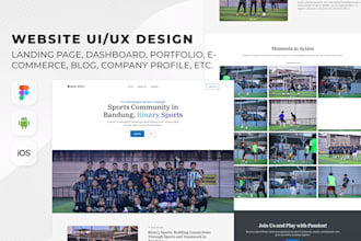 design uiux responsive website using figma