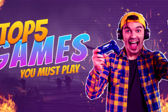 design eye catchy youtube thumbnails