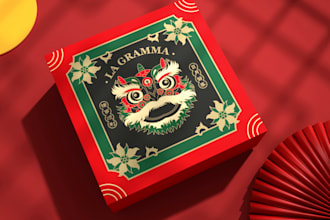 design asian style product packaging and label design