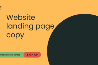 write your landing page and sales page copy