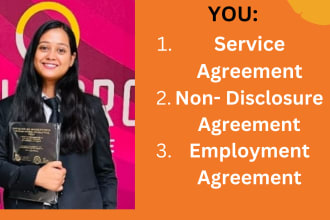 draft and review nda, service and employment agreements