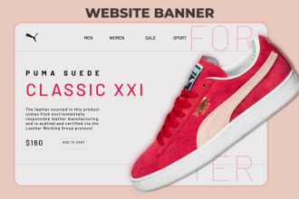 design modern website ui product slider, banners, and web header expert designer