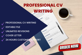 deliver executive CV, editable resume and cover letter