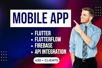 do mobile app development using flutter and flutterflow for android and ios app