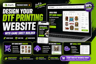 design dtf printing website with gang sheet builder
