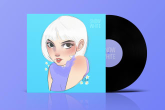 design a cartoon album, mixtape or single cover art