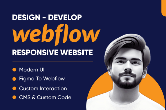 design custom and responsive website with webflow
