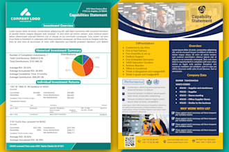 design professional and clean business capability statement