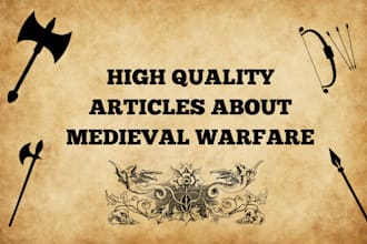 write high quality articles about medieval history of europe
