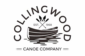 design a professional modern canoe logo