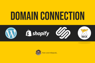 connect or transfer domain to squarespace, shopify and wix