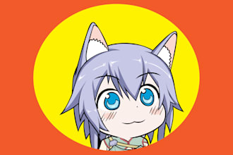 draw cute anime chibi fullbody for your need