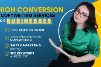 do professional sales content copywriting for your business