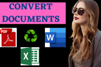 convert PDF to word, pdf to excel, copy paste, data entry