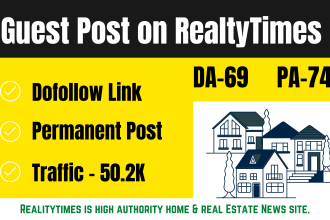 write and publish guest post on realty times with dofollow links