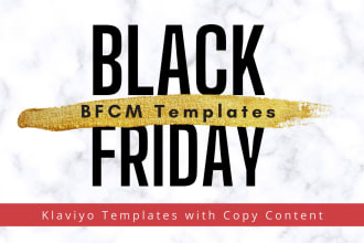 create klaviyo black friday and cyber monday and new year campaigns
