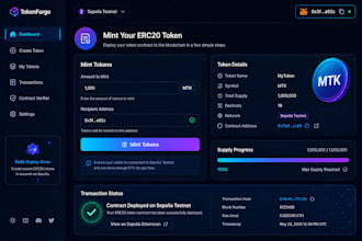 build an erc20 token minting website with smart contract