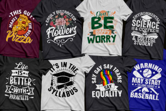 design creative typography, custom graphics, or retro vintage t shirt designs
