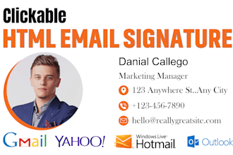 make a clickable HTML email signature