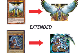 extended, redraw and reconstruct your yugioh and mtg card