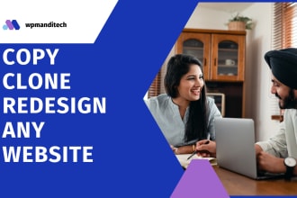 copy clone redesign website and design wordpress website