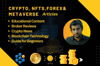 write crypto, nfts, forex, and metaverse articles or blogs